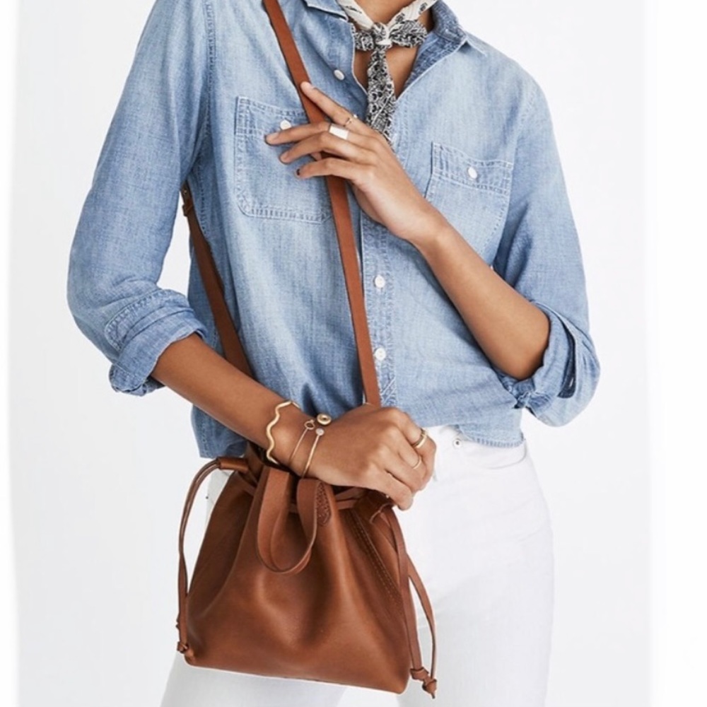 ❤️ Madewell Small Drawstring Transport Crossbody EUC ❤️